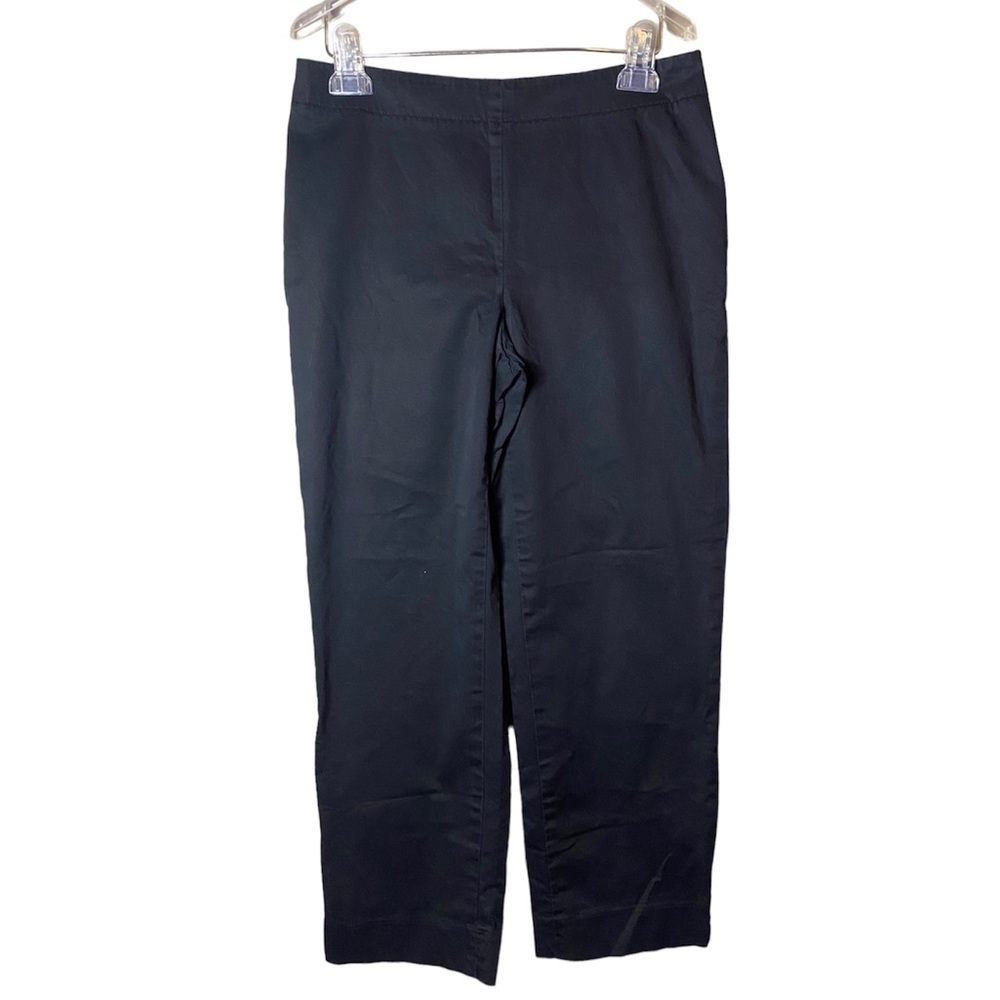 TALBOTS Black Side Zipper Straight Leg Pull-On Dress Pants trousers